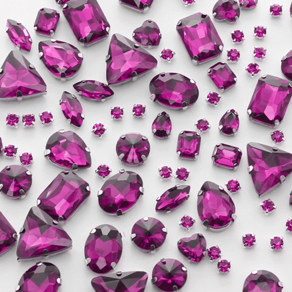 Diamantes De Imitacion Para Coser, 100 Pcs Formas Mixtas- 08 0