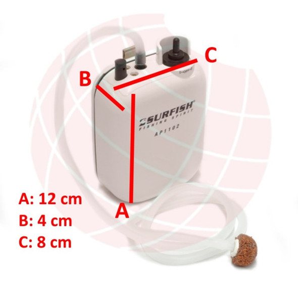 Aireador Portatil Para Carnada En Balde Surfish A Pila 1