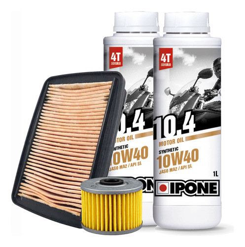 Kit Service Honda Cb250 New Twister Ipone Semi 10.4 Filtros 0