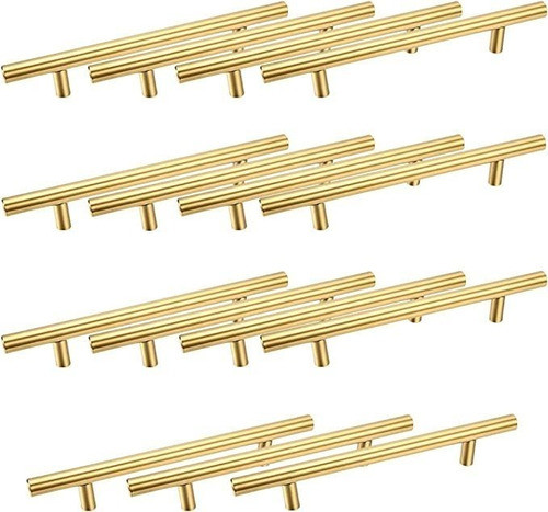 Tiradores De Armario Acero Inoxidable Dorados 128 Mm Pack 15 0