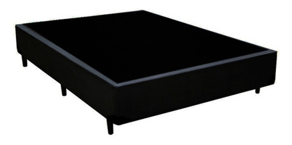 Base Cama Box Viúva Corino Preto - 128x188x39 1