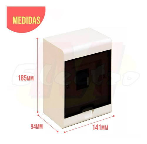 Tablero Superficie 4 Din Zm504 Fume Roker Electro Medina 1