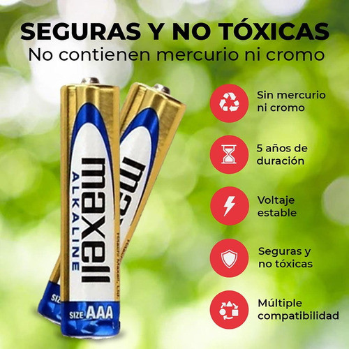 Pilas Alcalinas Maxell Aaa Pack X 6 Unidades 1