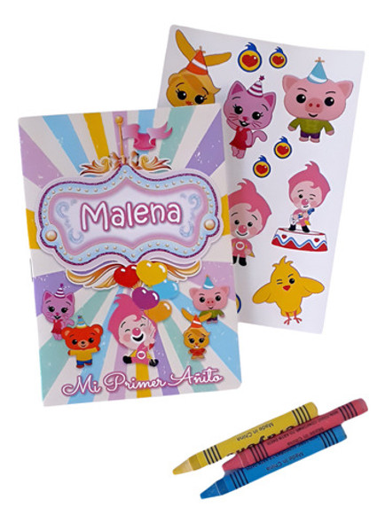 15 Souvenirs Libritos P/ Colorear + Sticker + 3 Crayones 0 15 Souvenirs Libritos P/ Colorear + Sticker + 3 Crayones 0