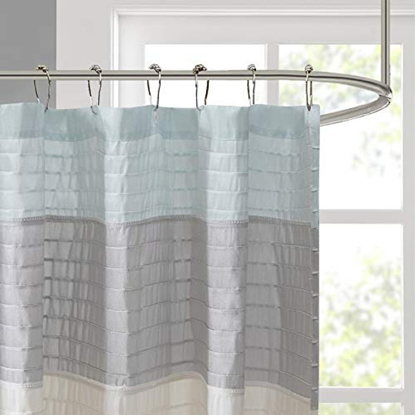 Cortinas Ducha Baño Diseño Plisado Seda Sintética 183x183cm 1