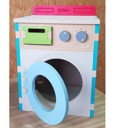 Lavarropa De Madera Infantil Didactico Chiquilandia 1