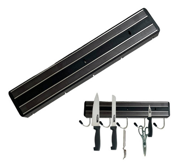 Barra Imantada Magnetica Para Cuchillos Con Ganchos 0