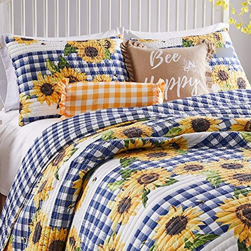 Juego De Edredón Greenland Home Barefoot Bungalow Sunflower, 0