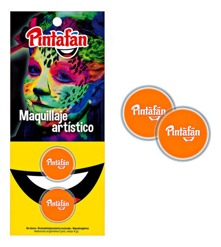 Maquillaje Artistico Naranja Fluo Pack X3 1