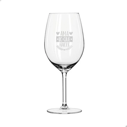 Copa Premium Y Espacio Vino En Caja Forrada Grabado Láser 1