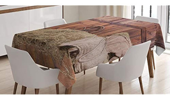 Mantel Ambesonne Barn Wood Wagon Wheel, Rural Old Horse Stab 0