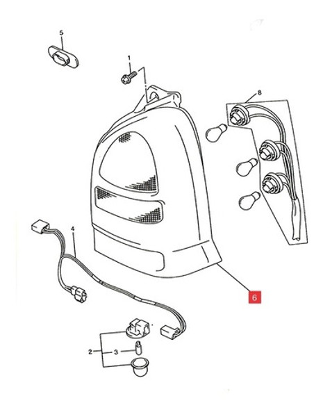 Faro Trasero Der. Suzuki Alto 800 2002-13 0