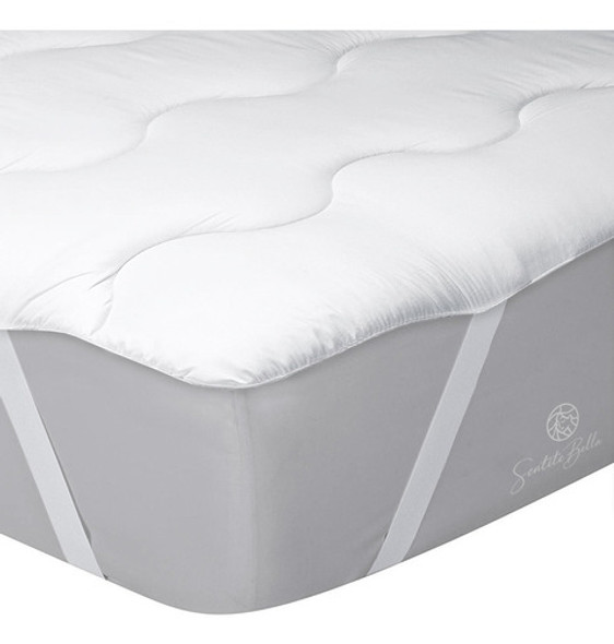 Protector De Colchon 2 Plazas Sommier Pilow Top Con Elastico 0