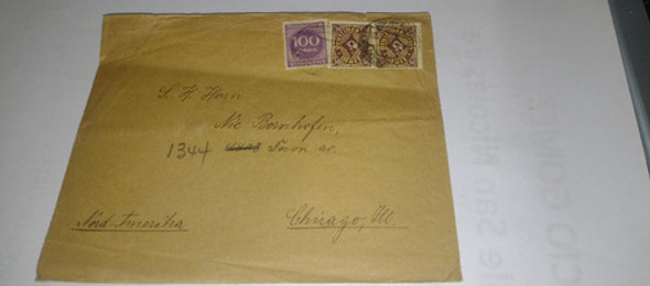 Alemania  Sobre Estampillas 1923 Circulado A Chocado Usa 0