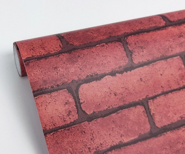 Papel Tapiz Adhesivo Ladrillo Rojo 0