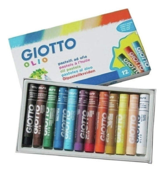 Caja 12 Oleos Pastel Giotto Barras Oleosas Italia 1