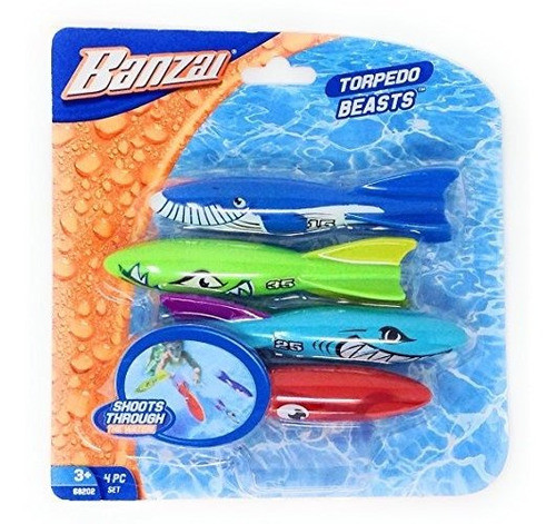 Banzai Swimming Pool Diving Toys Torpedo Bestias Tiburones 4 0