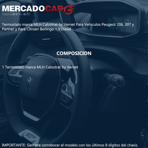 Termostato Citroen Berlingo 1.9 Diesel (dw8) - 2009 1