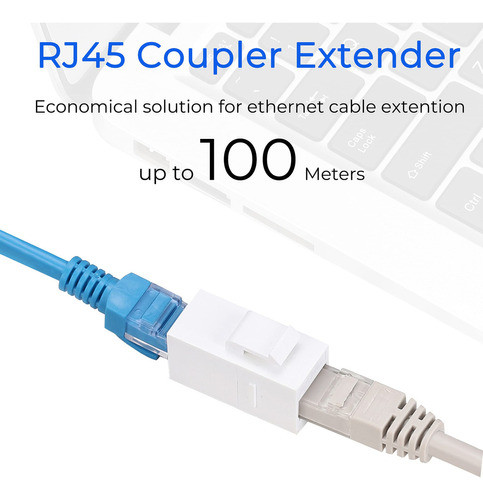 Rapink Adaptador En Lnea Rj45 Keystone, Conector De Red Hemb 1