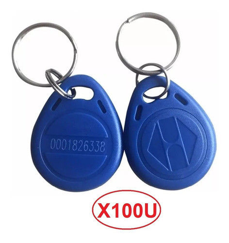 Llaveros Tag De Aproximación Numerados Rfid Em 125 Khz X Bolsa 100 Unidades Para Control De Acesso 1