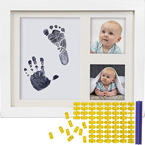 Kit De Huellas Y Manos De Tinta Para Bebés - Marco De Fotos 0