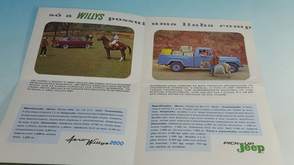 Antiguo Catalogo Original  Desplegable Willys 0