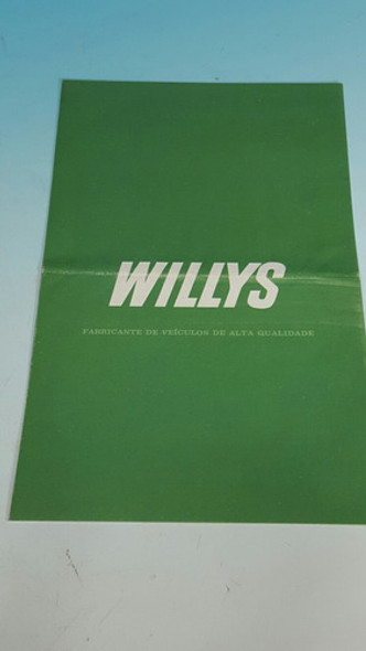 Antiguo Catalogo Original  Desplegable Willys 1