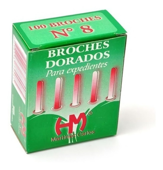 Broche Dorado Hm  Nº8 Caja X100 Unidades 0
