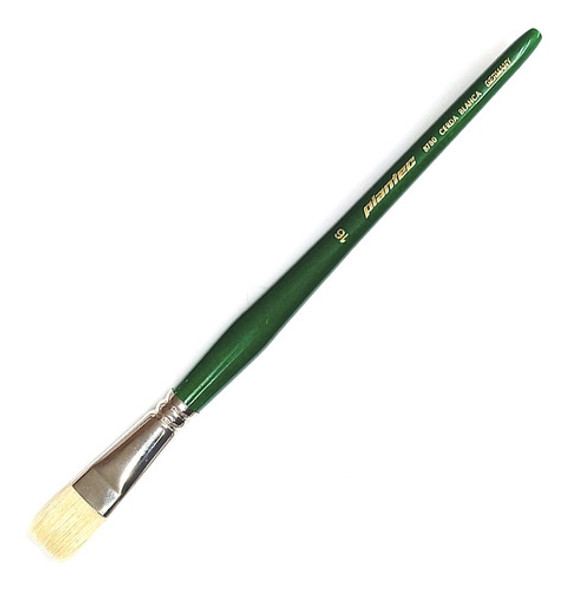 Pincel Chato Plantec 8780 Pelo Cerda Blanca N 16 0