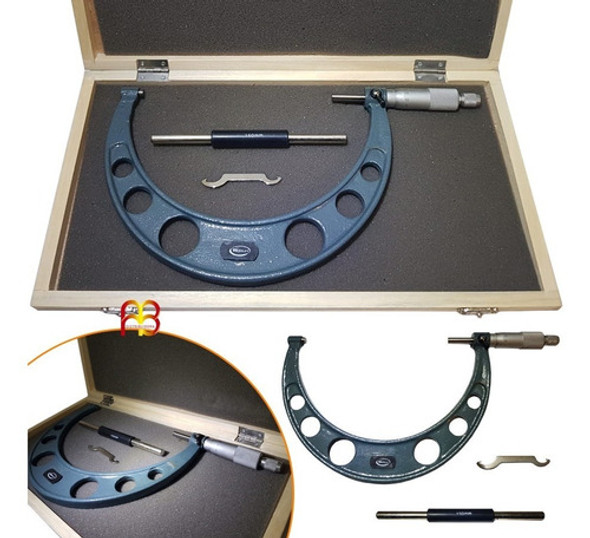 Micrómetro Mecanic Exterior 150 175 Mm 0,01 Profesional Caja 0