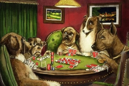 Perros Jugando Al Poker - Mascotas - Lámina 45x30 Cm. 0