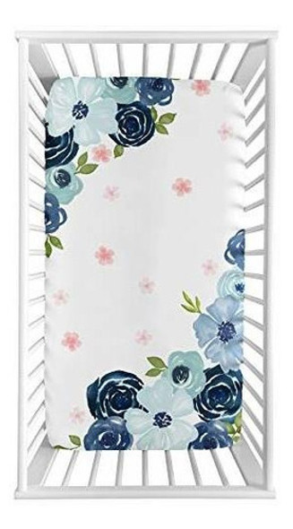 Diseños De Jojo Dulce Azul Marino Y Rosa Acuarela Floral Niñ 0