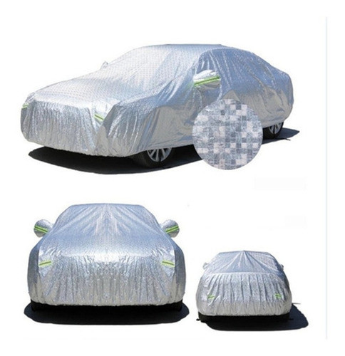 Funda Cubre Auto Impermeable Plateada C/ Felpa Calidad F104 0