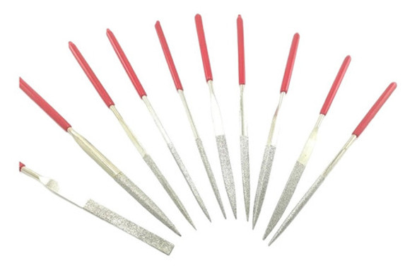 Juego Limas Diamantadas Matricero Relojero Cerrajero X10u 1