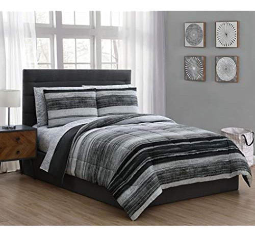 Geneva Home Fashion Lake Cama En Una Bolsa, King, Negro 0