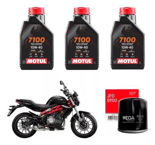 Kit Service Benelli Tnt 300 Filtro Aceite + Motul 7100 Sia+ 0