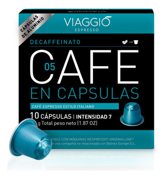 Cápsulas De Café Viaggio Decaffeinato Espresso X 10 Uni 0