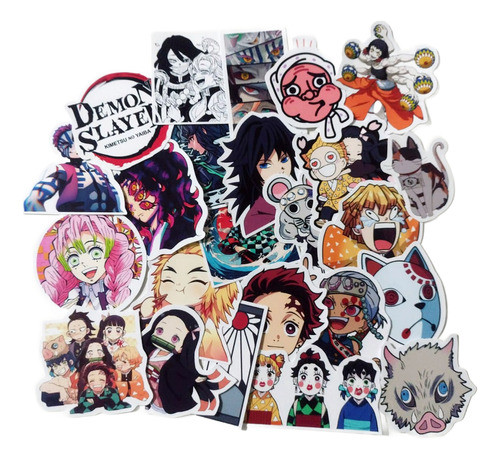 Pack Stickers - Demon Slayer  X 24 Unidades - L3p 0