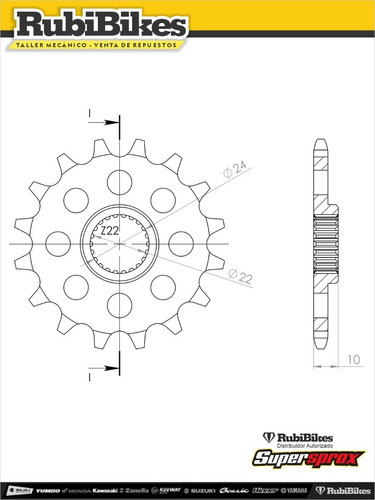 Piñón Para Bmw F800 Gs. Supersprox Acerado. 1
