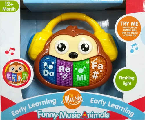 Mono  Musical Con Luces Y Sonidos Didactico 1
