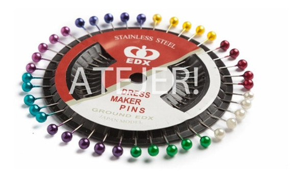 Alfileres Cabeza Perlado Colores 12 Rosetas 40 C/u + Calidad 1 Alfileres Cabeza Perlado Colores 12 Rosetas 40 C/u + Calidad 1