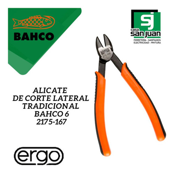 Alicate Corte Lateral 160mm  2175-160 A Bahco 1