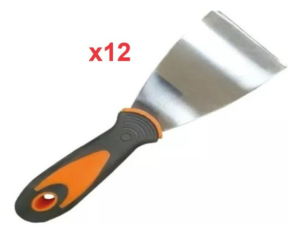 Espatula Lamina Acero Mango De Plástico Y Goma 3.5 Pu X 12u 1