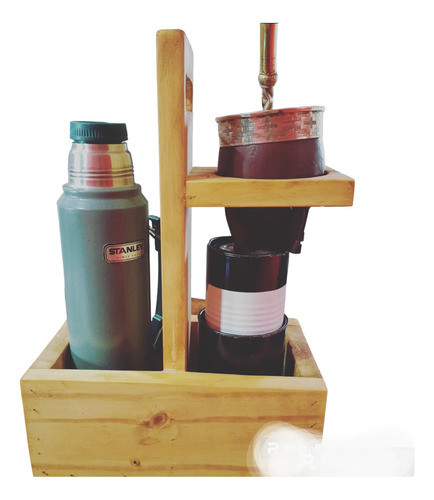 Porta Mate De Madera 0