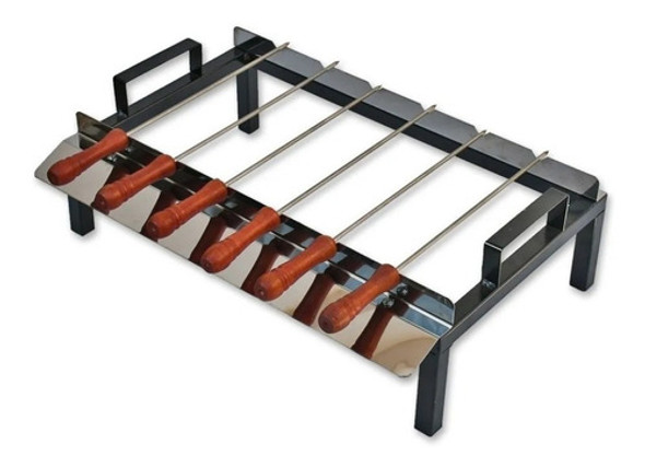 Brochette Asador Parrilla Spiedo 6 Espadas Acero Inoxidable 1 Brochette Asador Parrilla Spiedo 6 Espadas Acero Inoxidable 1