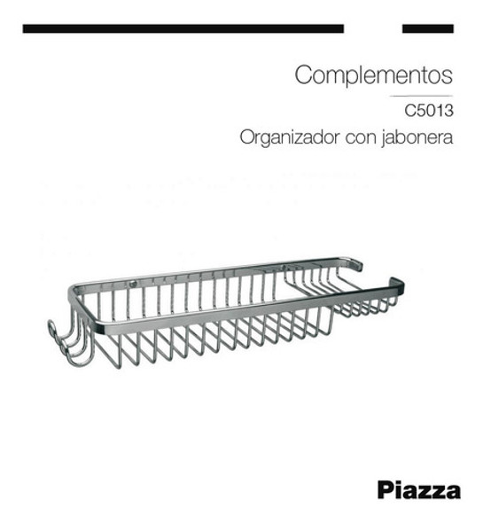 Estante Organizador Con Jabonera Piazza C5013 Baño Cuota 1