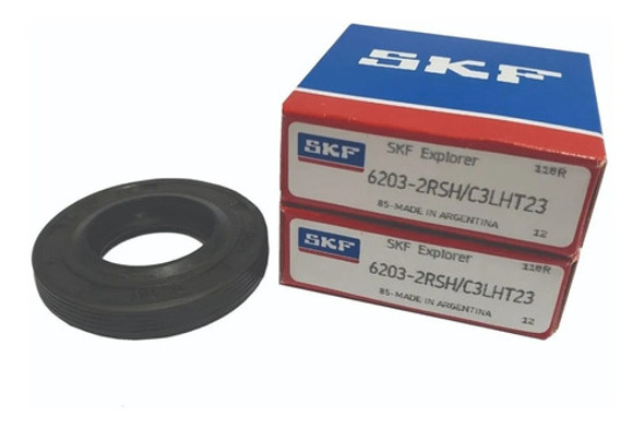 2 Rulemanes Skf + Retén - Lavarropa Electrolux Brasil Ew600 1