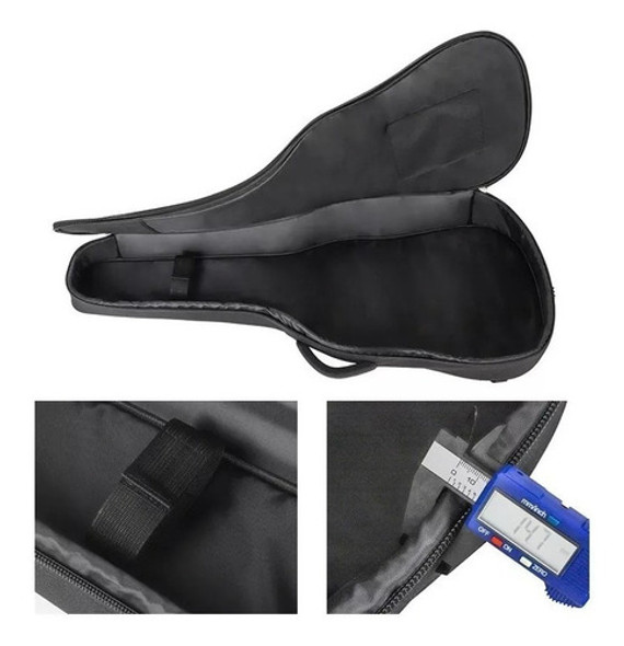 Funda Guitarra Electrica Acolchada Impermeable Gris Claro 1 Funda Guitarra Electrica Acolchada Impermeable Gris Claro 1