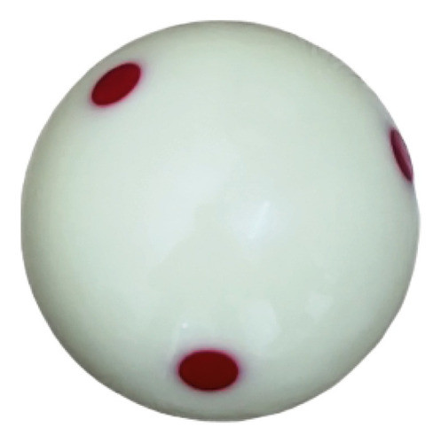Bola Blanca De Pool Con 6 Puntos Rojos Importada 0