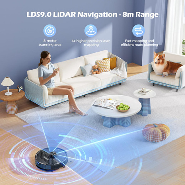 Robot Aspirador 3 En 1 4500pa, Navegación Lidar, 5 Mapas, Wi 1